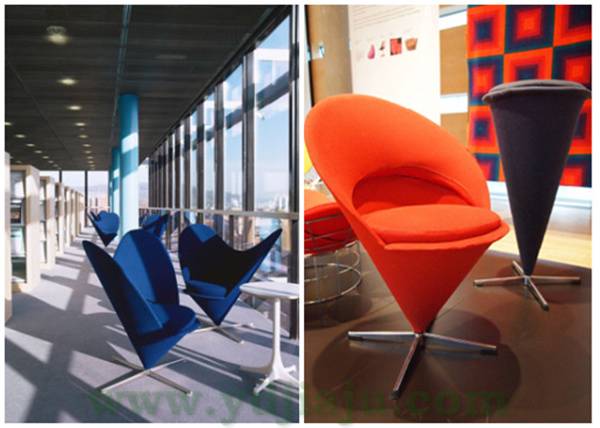 心型椅子(Verner Panton Heart Shaped Cone Chair)场景图片3