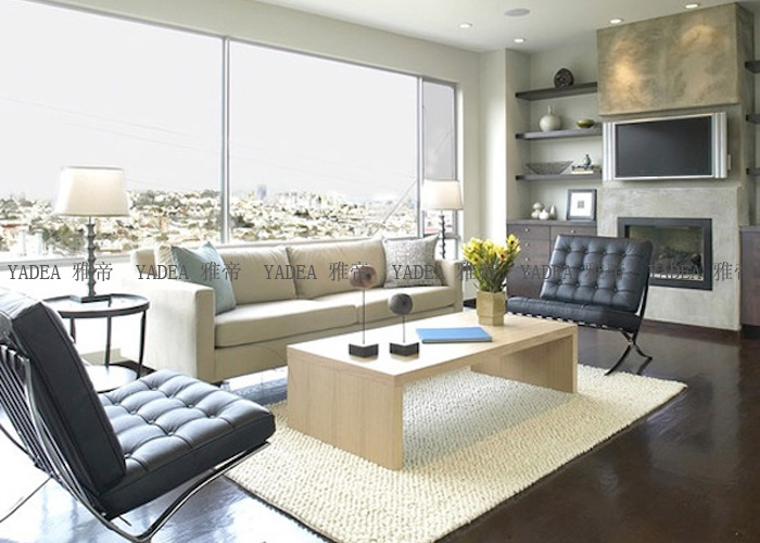 黑色巴塞罗那椅(Barcelona Chai in Black Leather)