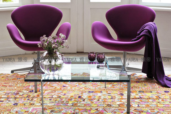 紫色天鹅椅(purple swan chair)