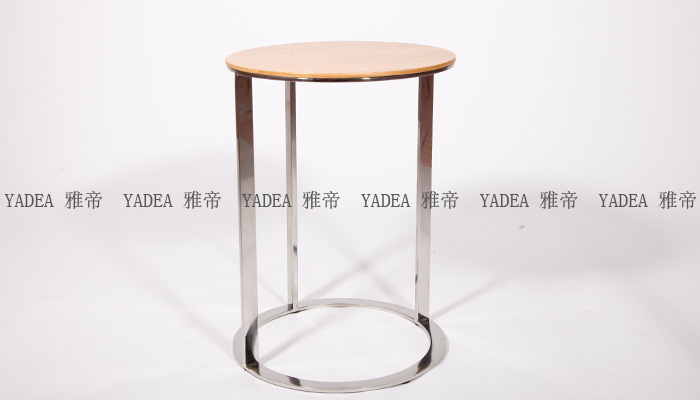 圆形实木小茶几