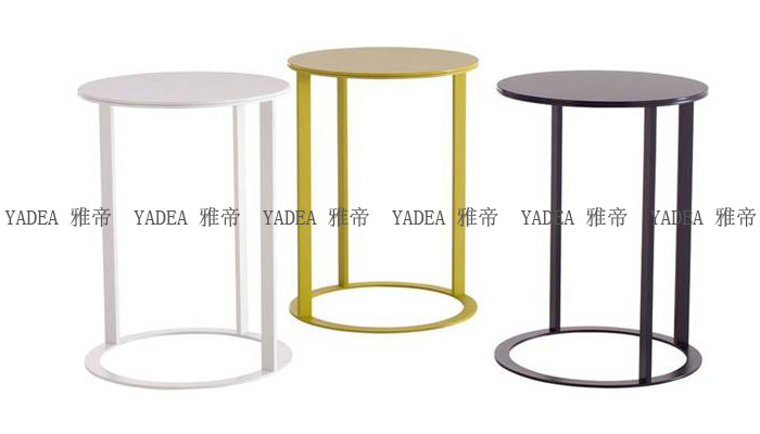 圆形实木小茶几