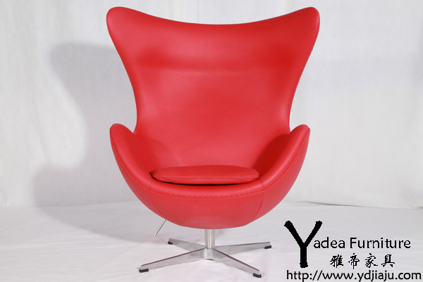 红色蛋椅
