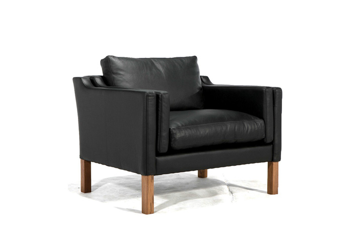 单人位真皮沙发椅(Borge Mogensen 2211 Chair)