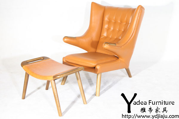 土豪金用的椅子--真皮熊椅