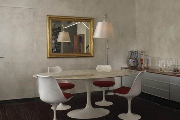 沙里宁郁金香餐桌(Saarinen Tulip Oval Dining Table)
