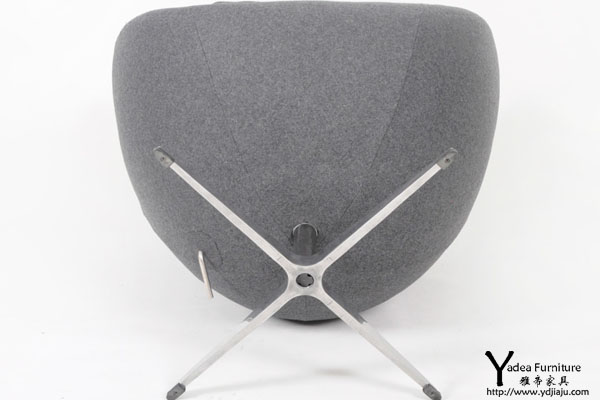 灰色羊毛绒布蛋椅（Egg Chair cashmere grey）