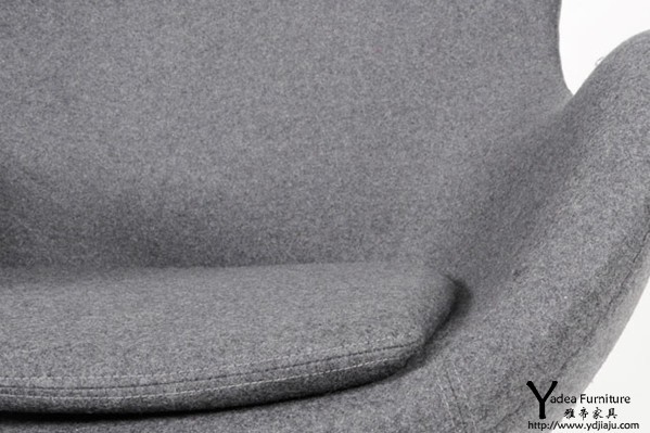灰色羊毛绒布蛋椅(Egg Chair cashmere grey)