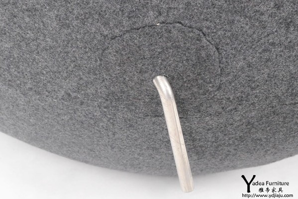 灰色羊毛绒布蛋椅(Egg Chair cashmere grey)