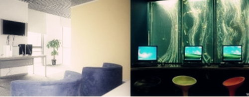 外企办公室装修和腾讯公司办公室装修比较