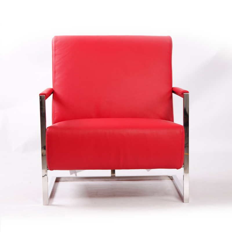 现代单人真皮沙发