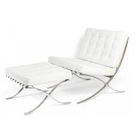 白色巴塞罗那椅（White Leather）