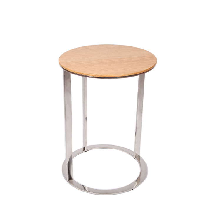 圆形实木小茶几