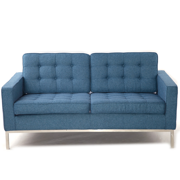 蓝色双人位沙发