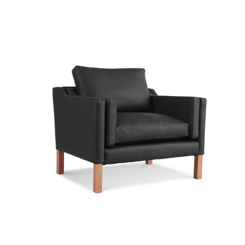 单人位真皮沙发椅（Borge Mogensen 2211 Chair）