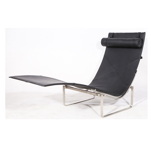 现代简约时尚真皮休闲躺椅