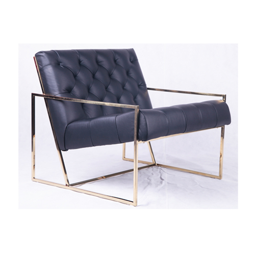 现代简约时尚单人真皮休闲椅