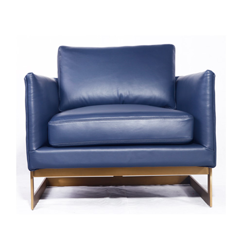 现代简约时尚单人真皮休闲椅